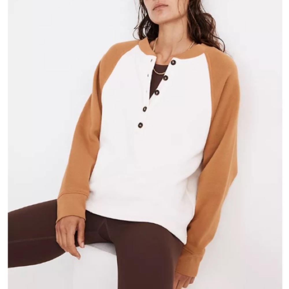 MWL betterterry henley color lock sweatshirt